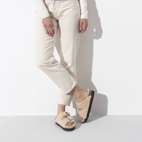 papillio arizona big buckle flatform sandals in teddy